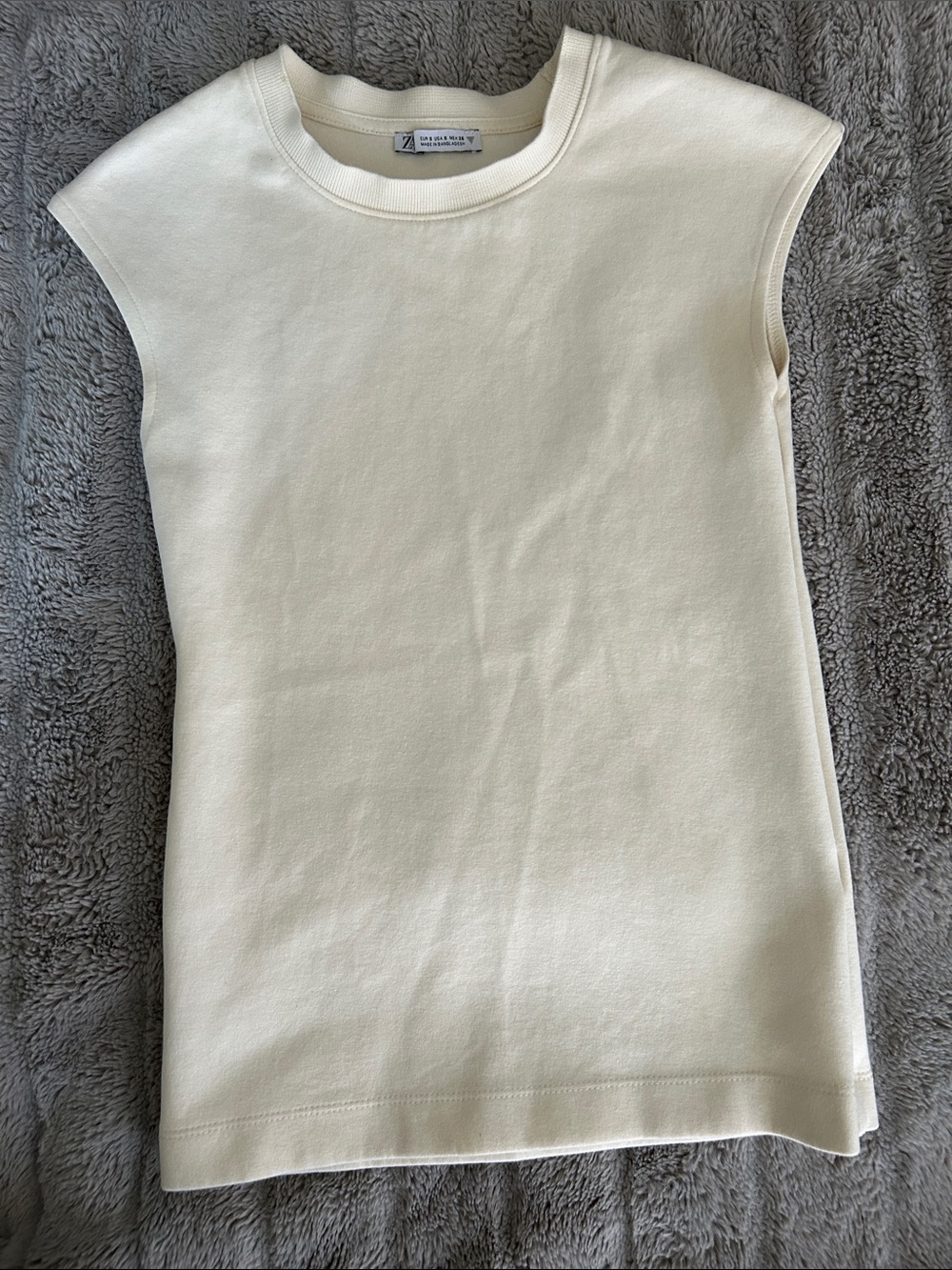 Zara Cream Sleeveless Tank Top